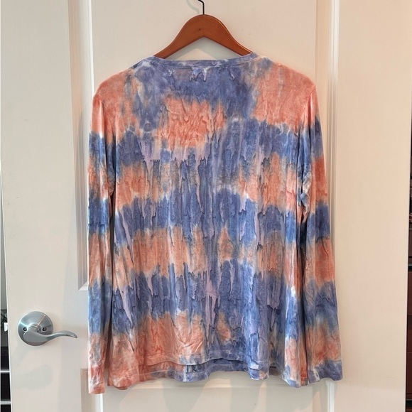 Annie Turbin Tie Dye Stripe Long Sleeve Top 4 - Picture 4 of 11